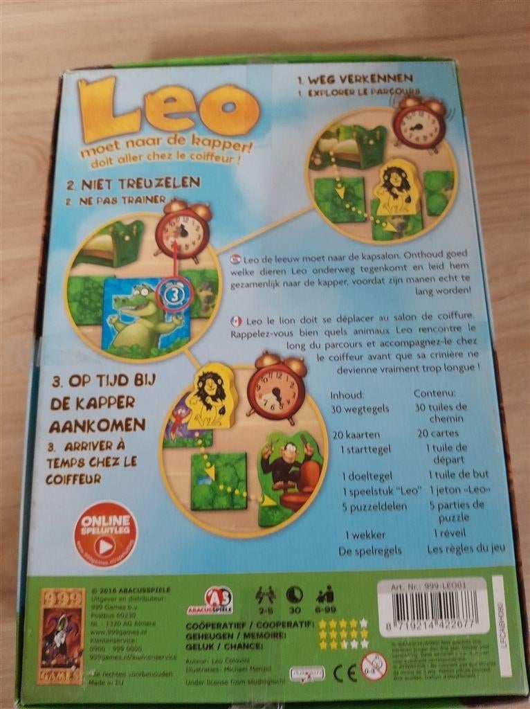 Leo moet naar de kapper - 999 games - s1463, Verzenden, Zo goed als nieuw