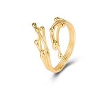 Ring 18 k verguld zilveren ring open verstelbaar, Nieuw, Ophalen of Verzenden, De Wieken 3, 17 tot 18