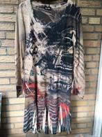 EROKE jurk IT48 / NL42 / 40 - 42 zandkleur in all over print, Kleding | Dames, Verzenden, Beige, Maat 42/44 (L), Nieuw