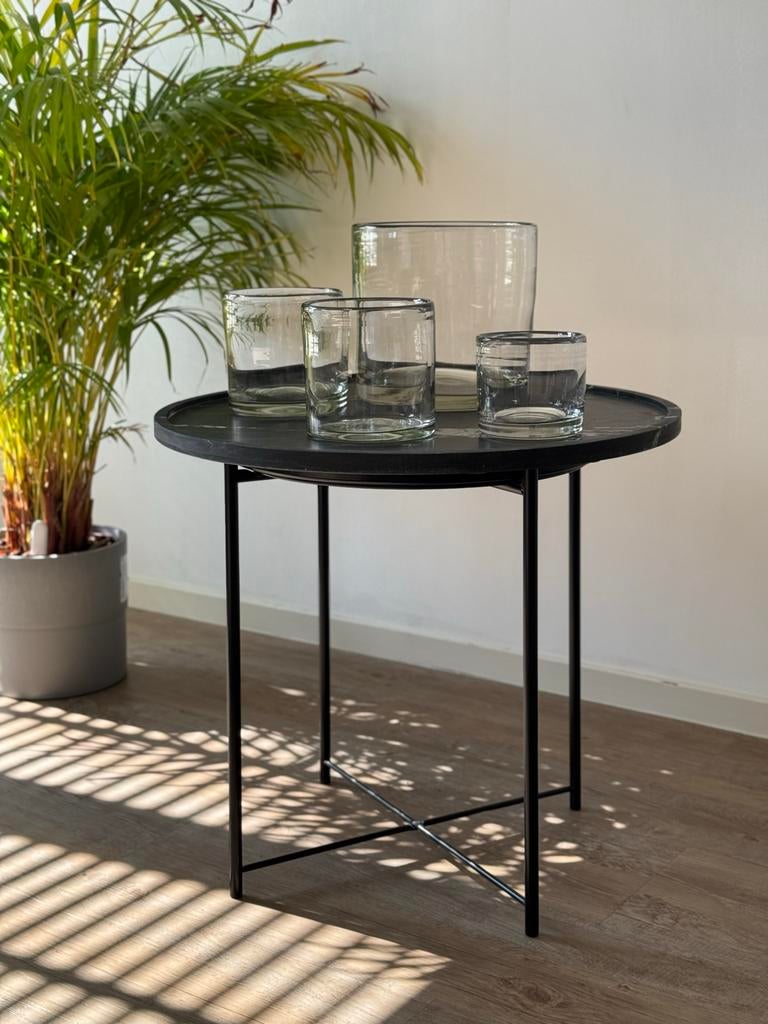 Dutz vazen met marmeren dienblad en tafeltje, Ophalen, Gebruikt, Overige kleuren, 50 tot 75 cm