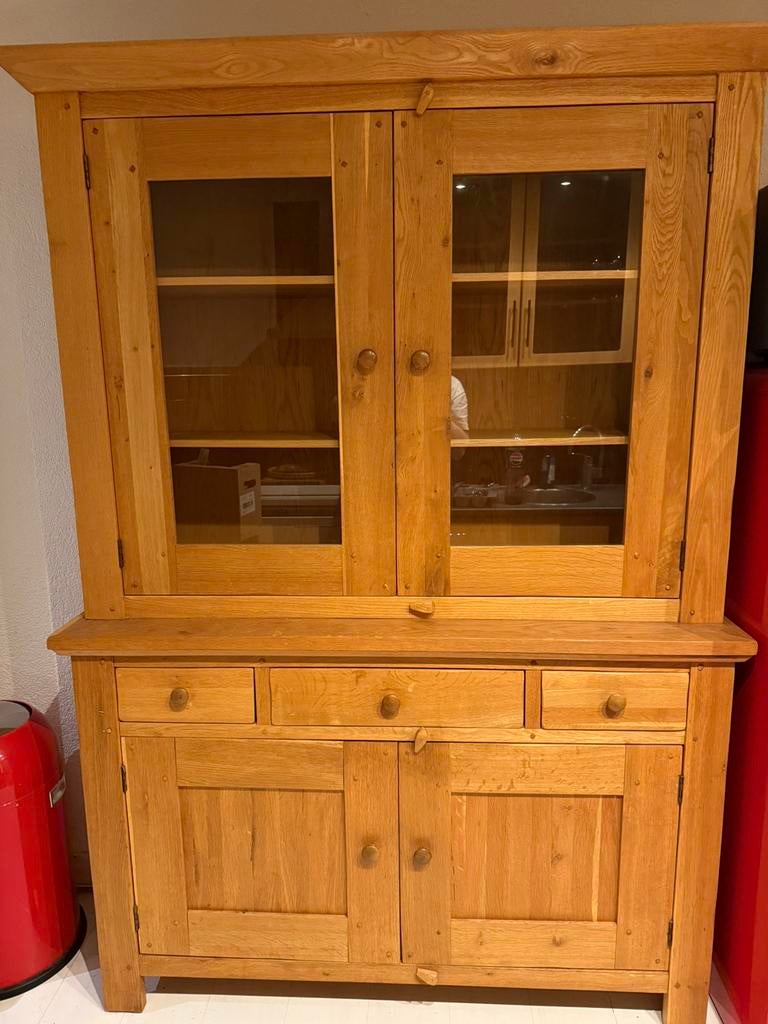Eiken buffetkast woonkamer keuken, Huis en Inrichting, Kasten | Buffetkasten, Ophalen, 25 tot 50 cm, 200 cm of meer