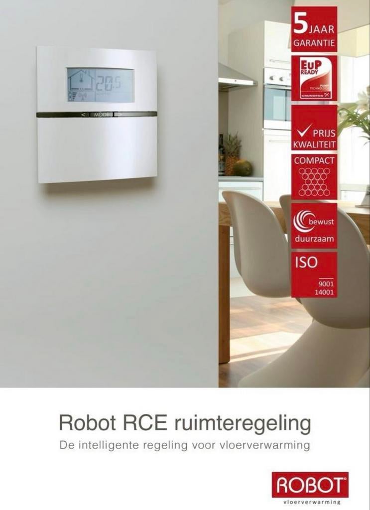 Robot RCE draadloze thermostaat vloerverwarming, Doe-het-zelf en Verbouw, Thermostaten, Ophalen of Verzenden, Slimme thermostaat