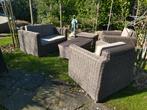 Mooie loungeset met bruin wicker, Ophalen, Wicker, Bank