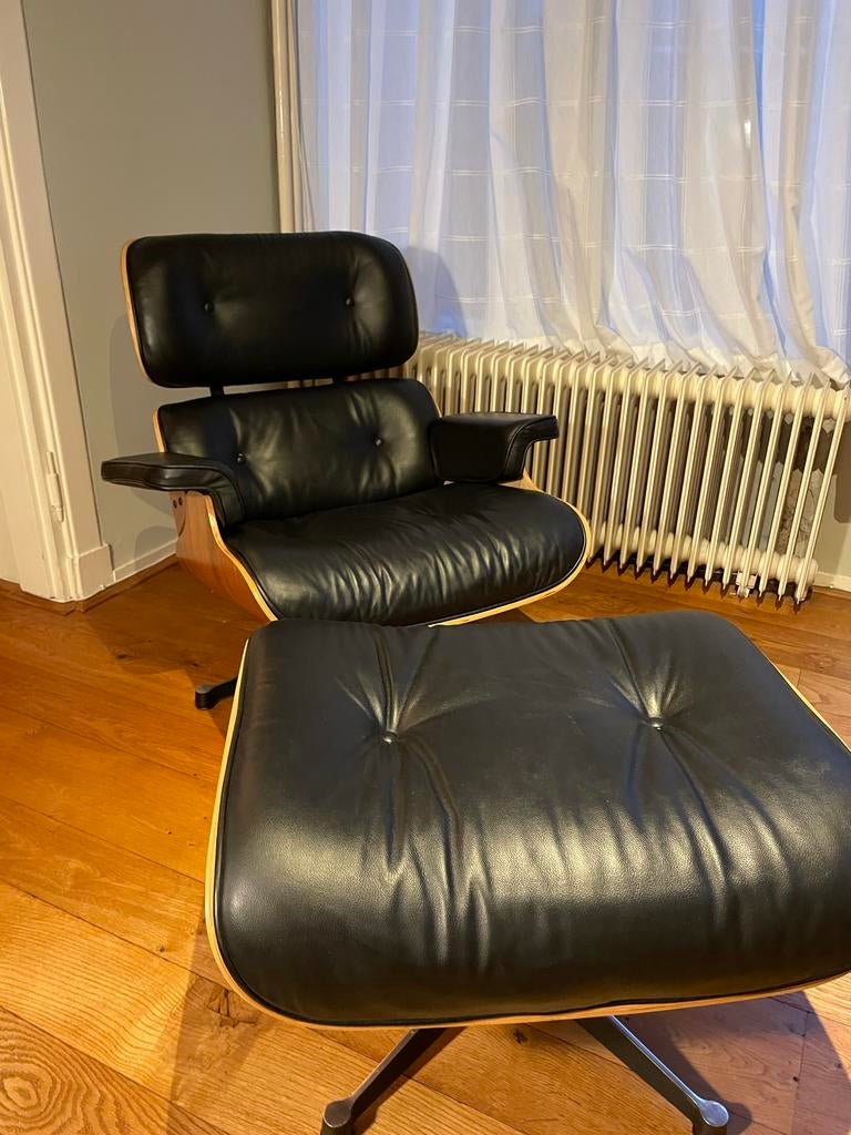 Lounge Chair en Ottoman, Huis en Inrichting, Stoelen, Ophalen, Gebruikt, Zwart, Eén
