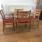 Set 4 KP Mobler Kurt Ostervig stoelen stoel Deens design, Bruin, Ophalen of Verzenden, Nvt, Nvt