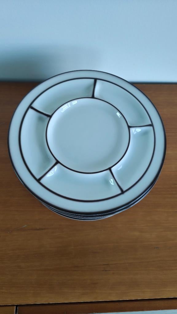 6 fondue borden Thomas Scandic shadow, Huis en Inrichting, Keuken | Servies, Ophalen of Verzenden, Zo goed als nieuw, Bord(en)