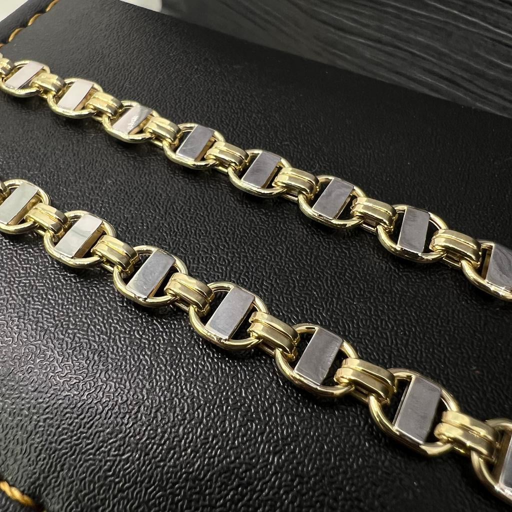 14k gouden ketting kingsley flat magnum schakel, Ophalen of Verzenden, Zo goed als nieuw, Goud