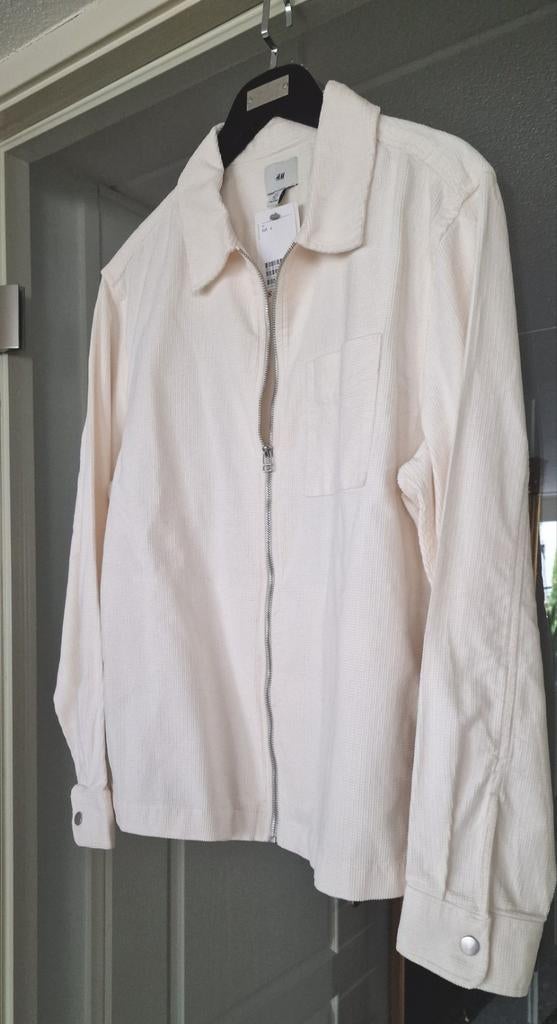Nw. Stoer trendy corduroy jasje/overblouse H&M mt. L, Ophalen of Verzenden, Nieuw, Wit, Halswijdte 41/42 (L)