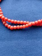 antieke bloedkoraal armband,dubbelrijig, Verzenden, Armband, Met edelsteen
