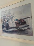 Aquarel van Floor Koomen met Reliëflijst, Ophalen