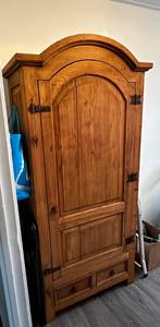 Houten kast, Huis en Inrichting, Kasten | Kledingkasten, Ophalen, 200 cm of meer, 50 tot 100 cm, Zo goed als nieuw