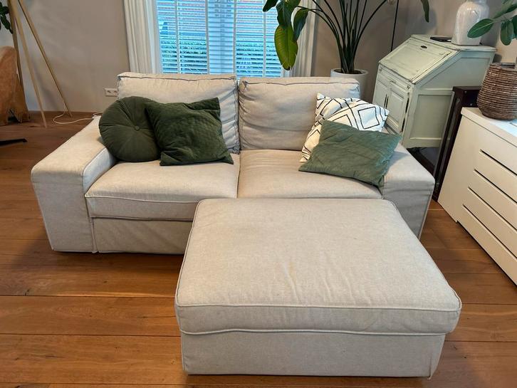 Ikea Kivik 2-zitsbank - Grijs, Huis en Inrichting, Banken | Bankstellen, Gebruikt, Rechte bank, Tweepersoons, 150 tot 200 cm, 75 tot 100 cm
