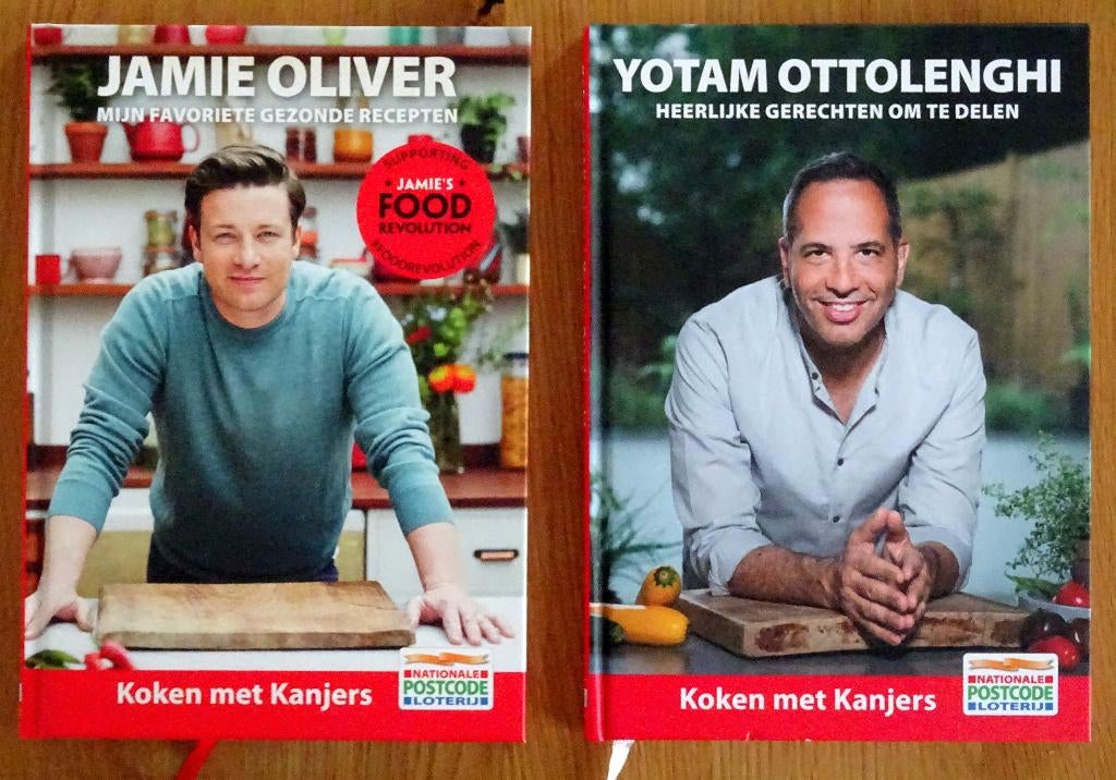 Kookboeken van Jamie Oliver en Yotam Ottolenghi,, Boeken, Kookboeken, Ophalen of Verzenden, Zo goed als nieuw, Jamie Oliver en Yotam Ottolenghi,