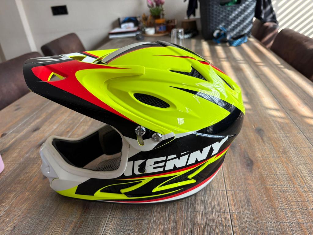 Kenny Kinder Crosshelm XXS met Crossbril en Hoes, Fietsen en Brommers, Fietsaccessoires | Fietshelmen, Gebruikt, Jongen, XXS, Ophalen of Verzenden