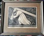 J. Bruglemans (oid). Houtgravure. Ca 1900/1930. Jugendstil., Ophalen, Gebruikt, Overige typen, Christendom | Katholiek