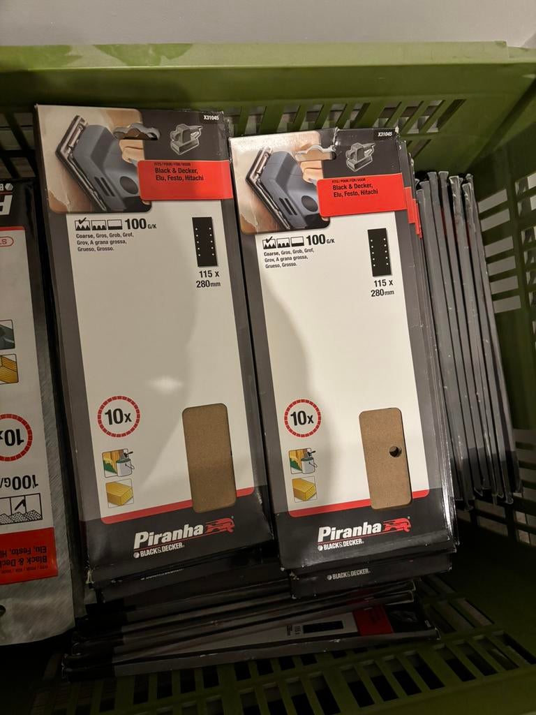 50x Black & Decker Piranha X31045, Ophalen of Verzenden, Nieuw, Minder dan 600 watt, Vlakschuurmachine