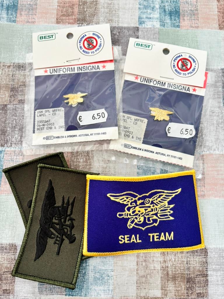 Lotje navy seals diverse items, Verzenden, Marine, Amerika, Embleem of Badge