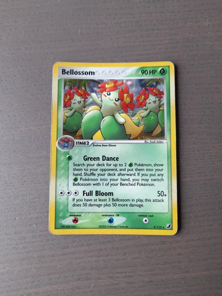 2005 unseen forces 3/115 bellossom holo, Ophalen of Verzenden, Gebruikt, Losse kaart, Foil