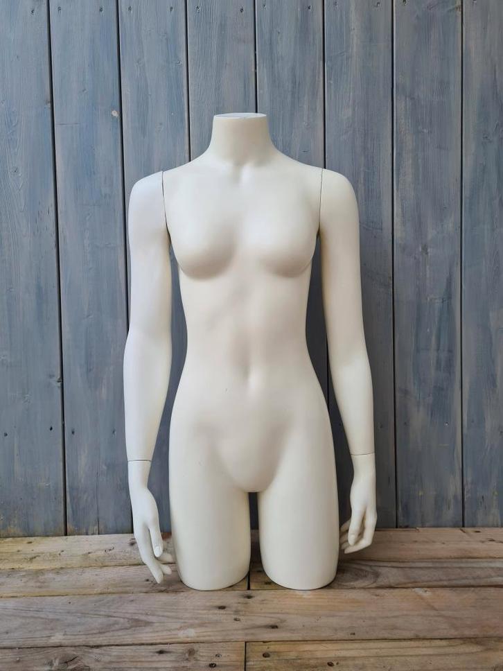 dames paspop torso buste vrouw wit etalagepop met armen, Hobby en Vrije tijd, Naaien en Fournituren, Gebruikt, Paspop, Ophalen of Verzenden