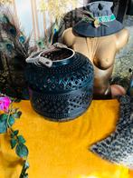 Decoratieve Zwarte Lantaarn met Touw Handvat, Ophalen of Verzenden, Zo goed als nieuw, Zwart, Lantaarn