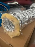 Flexibele geïsoleerde buis d125mm 3m + metalen buis, Ophalen of Verzenden, Gebruikt, Ventilator en Afzuiger