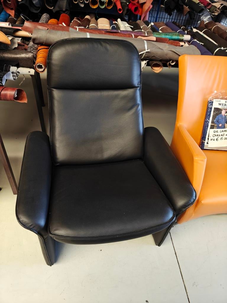 De Sede ds 50 55  fauteuil met nieuwe leren bekleding, Ophalen, Zwart, Nieuw, Leer