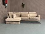 GRATIS LEVERING Hoebank Beige Velvet 310x255 GEREINIGD
