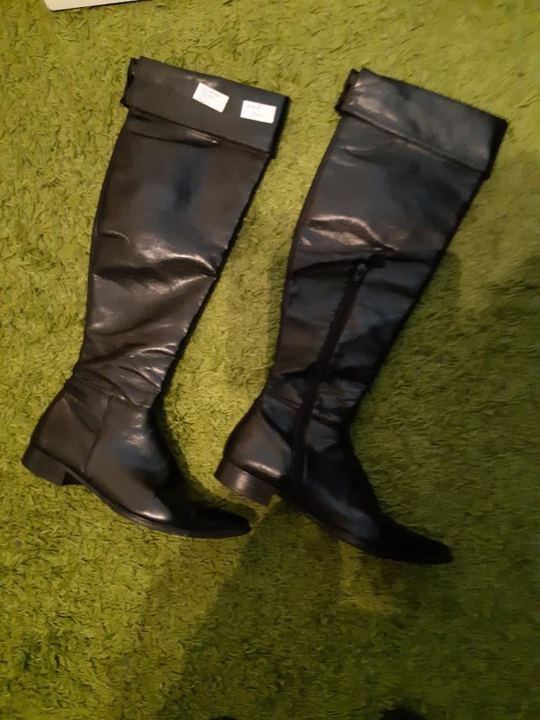 Kap Laarzen kalfs leren overknie Paul Green 37, Kleding | Dames, Schoenen, Hoge laarzen, Zwart, Ophalen of Verzenden, Zo goed als nieuw