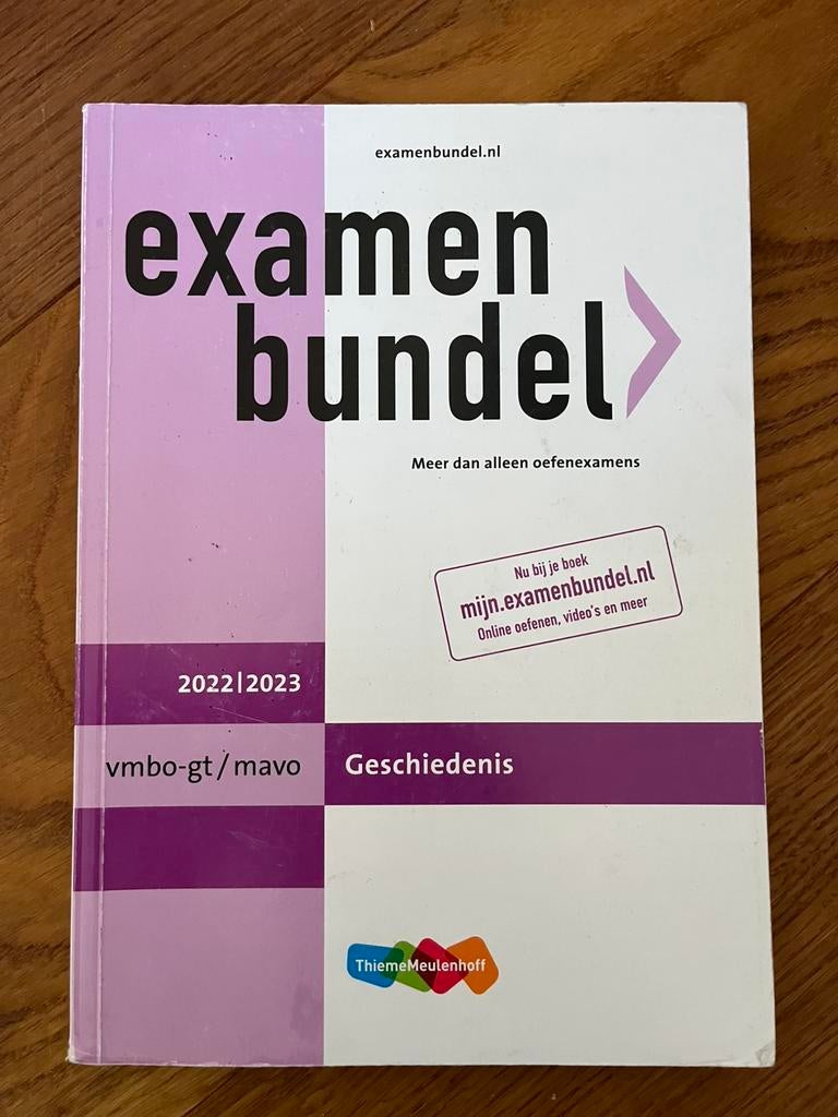Examenbundel VMBO-gt/mavo Geschiedenis 2022/2023, Boeken, Schoolboeken, Ophalen of Verzenden, Zo goed als nieuw, VMBO, Geschiedenis
