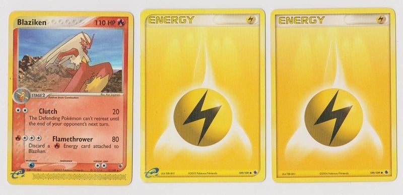 (017) POKeMON kaarten van de serie Ex Ruby & Sapphire, Verzenden, Zo goed als nieuw, Meerdere kaarten