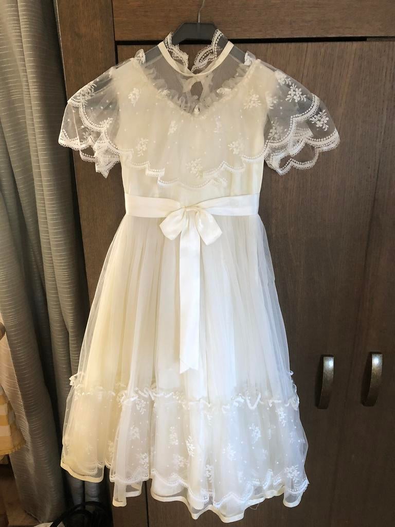 Bruidsmeisjes of doopjurk., Ophalen, Zo goed als nieuw, Wit, Accessoires
