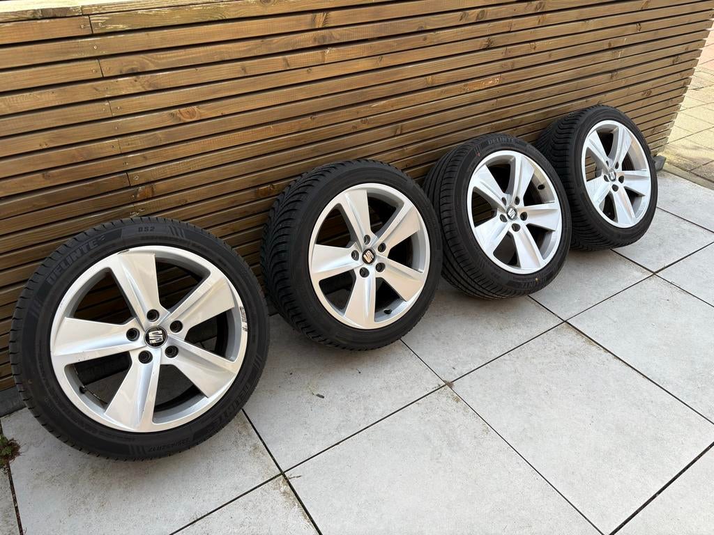Seat Leon 17” FR velgen met nieuwe banden, Auto-onderdelen, Banden en Velgen, Ophalen, Gebruikt, Banden en Velgen, 17 inch