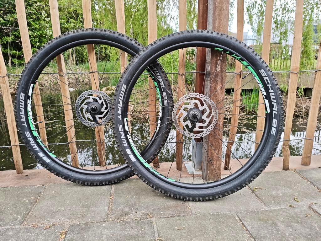 Complete 27.5 inch Mountainbike Wielset – Schijfremmen & Sch, Fietsen en Brommers, Fietsonderdelen, Overige merken, Band, Staal