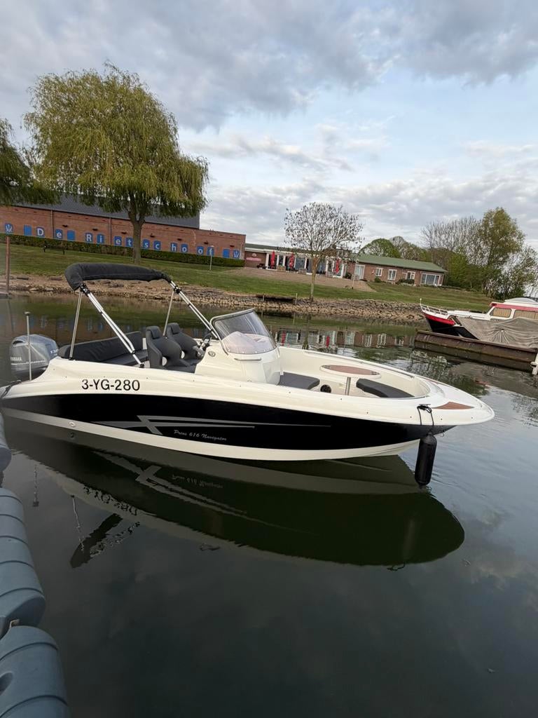 Prins 616 navigator yamaha 130pk 61 vaaruren! Bwj 021, Watersport en Boten, Ophalen of Verzenden, Zo goed als nieuw, 3 tot 6 meter