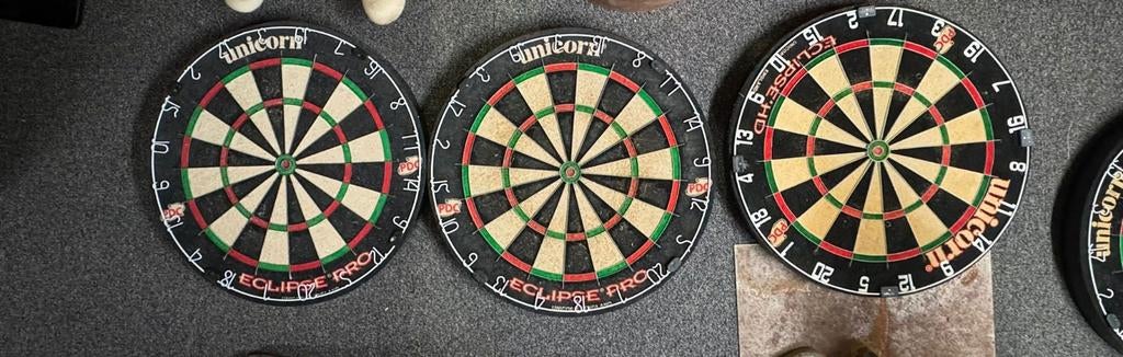 Dartborden – 5 stuks – Unicorn / Eclipse Pro – gebruikt, Ophalen, Gebruikt, Dartbord