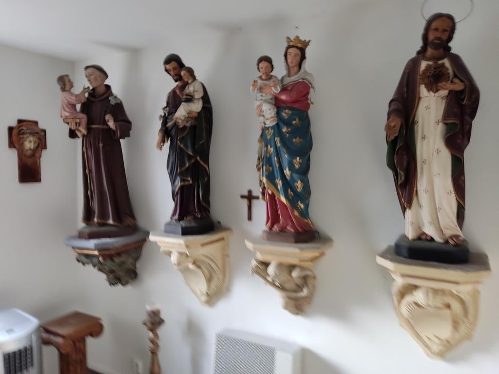 3 Kerkbeelden met consoles, Antiek en Kunst, Ophalen of Verzenden