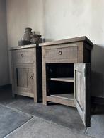 Nachtkastjes Set van 2 Driftwood., Minder dan 45 cm, Nieuw, Hout, 55 tot 70 cm