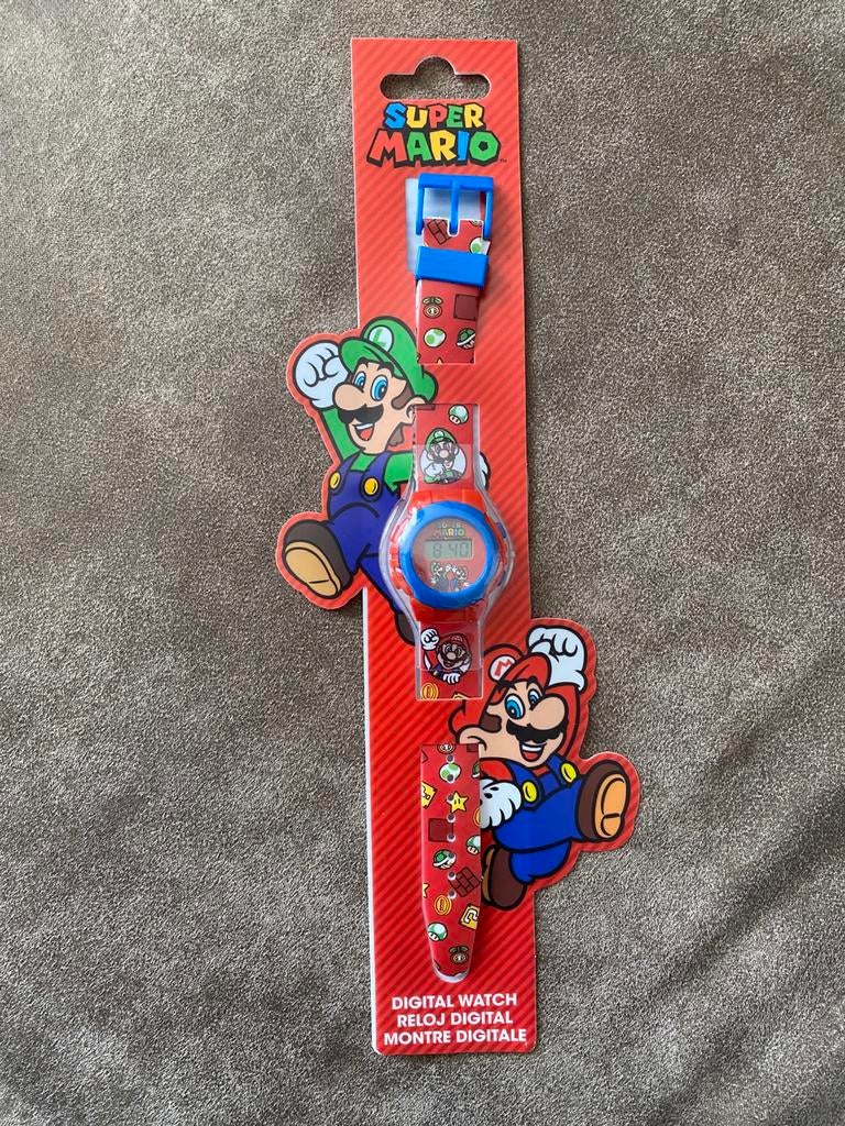 Super mario horloge, Ophalen of Verzenden, Nieuw, Rood, Jongen of Meisje