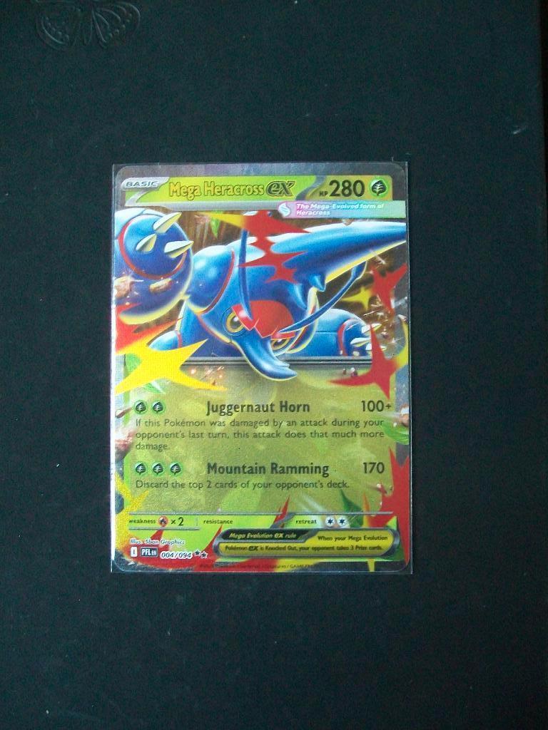 9083. Nieuwe Pokemon Kaart MEGA HERACROSS EX HP280 (004/094), Verzenden, Nieuw, Losse kaart, Foil