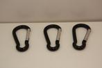 Karabijnhaken zwart, 3 stuks. Nieuw., Ophalen of Verzenden, Nieuw