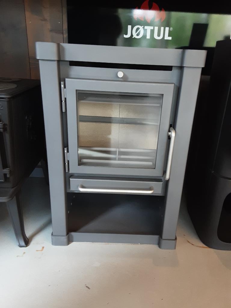 Houtkachel Reny Retro L Antraciet Showroommodel, Ophalen, Vrijstaand, Hout, Nieuw