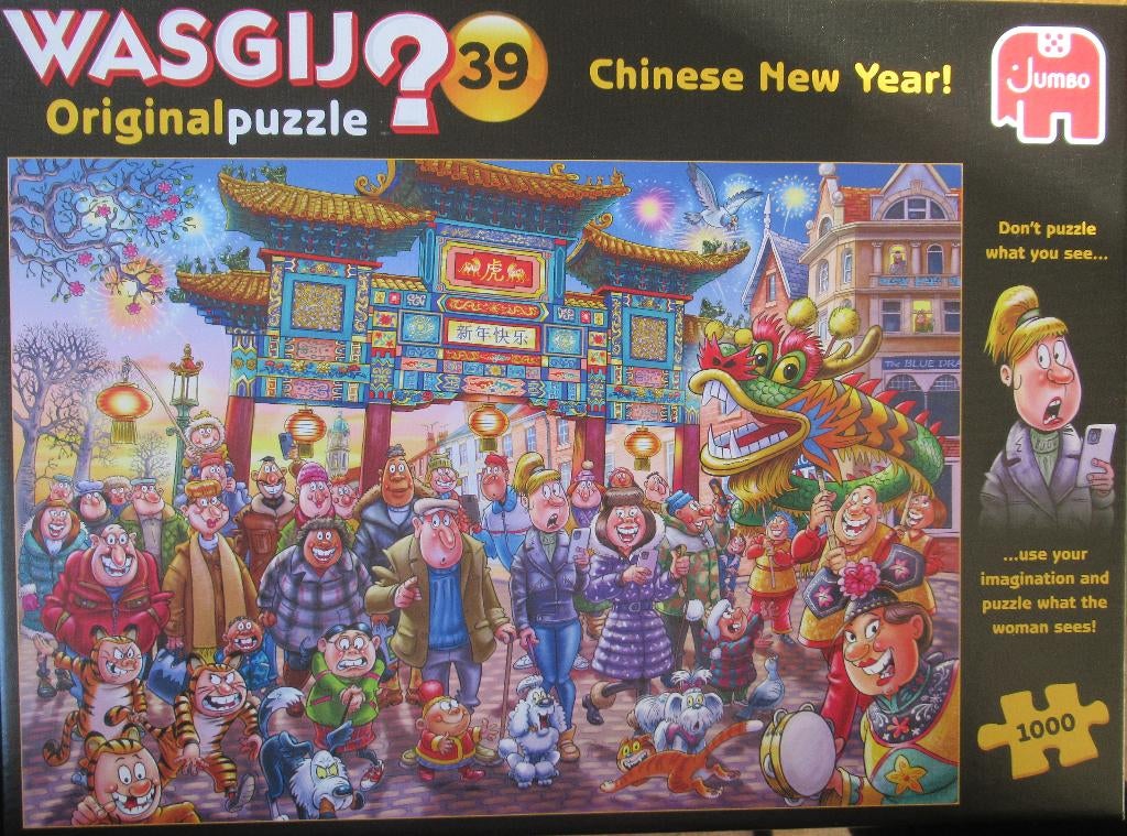 WasGij? - Nieuwjaar in China, Ophalen of Verzenden, 500 t/m 1500 stukjes, Zo goed als nieuw, Legpuzzel