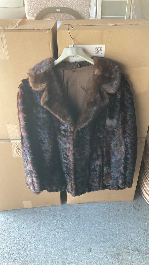 Vintage bontjas, Bruin, ., Zo goed als nieuw, .