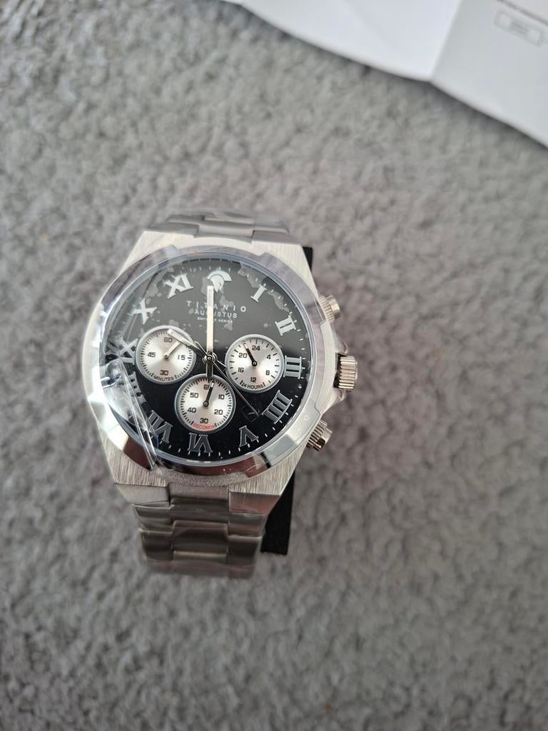 Titanio Augustus herenhorloge, Ophalen of Verzenden, Nieuw, Staal, Overige merken