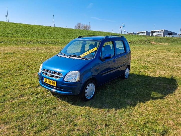 Opel Agila 1.2 I 16V 2003 Blauw, Auto's, Opel, Bedrijf, Agila, ABS, Airbags, Centrale vergrendeling, Dakrails, Elektrische buitenspiegels
