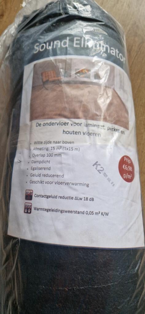 Nieuwe rol vloerisolatie - 15 meter, Doe-het-zelf en Verbouw, Isolatie en Afdichting, Overige materialen, Nieuw, 15 m² of meer