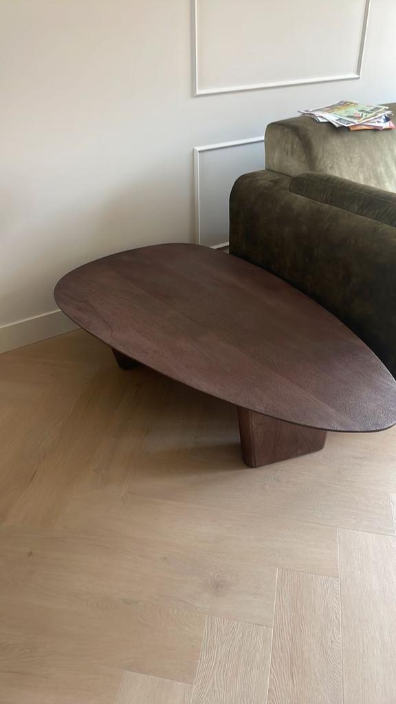 Nieuw! Salontafel loods 5 organisch loods 5 donkerbruin, Huis en Inrichting, Tafels | Salontafels, Ophalen, 100 tot 150 cm, 50 tot 100 cm