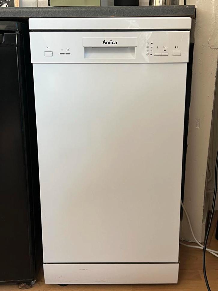 Amica Vrijstaande Vaatwasser - Wit, Compact Model, Witgoed en Apparatuur, Vaatwasmachines, Gebruikt, Vrijstaand, 85 tot 90 cm