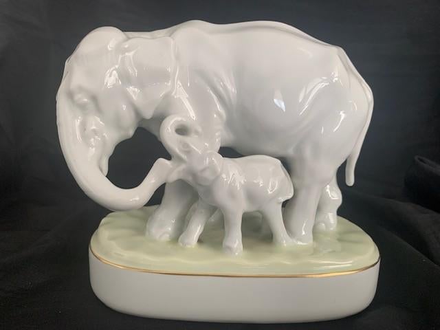 antieke porseleinen olifant Lorenz Hutschenreuther, Ophalen of Verzenden