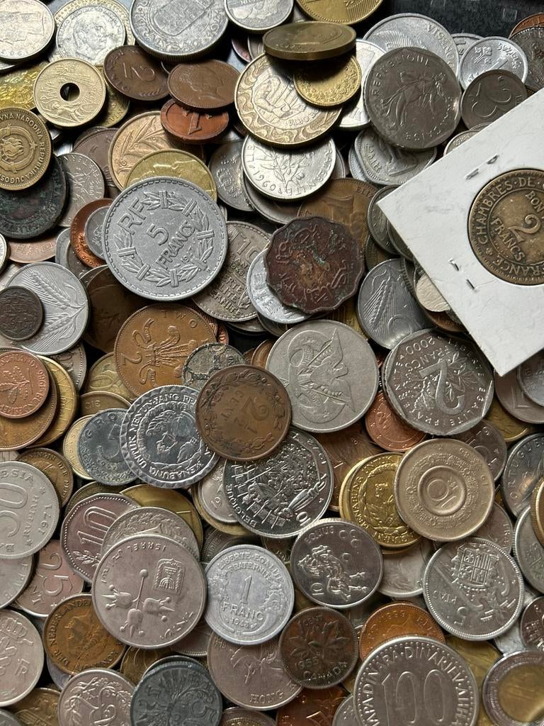 Mix van wereldmunten nummer 4, gewicht 3,7 kg, Verzenden, Buitenland, Munten